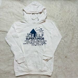 Superjunior Kpop White Graphic Hoodie